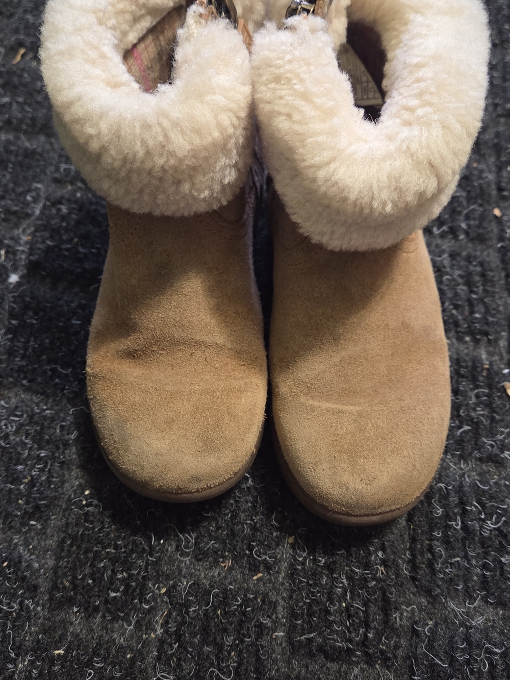 UGG Kids Chestnut Suede Shearling Booties